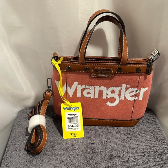 Wrangler Handbags - Wrangler Pink and Brown Mini crossbody Bag NWT